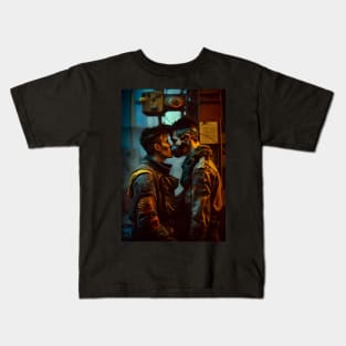 Futuristic Love in the Ruins Kids T-Shirt